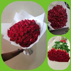 99 Red Roses Packed at Source Bouquet